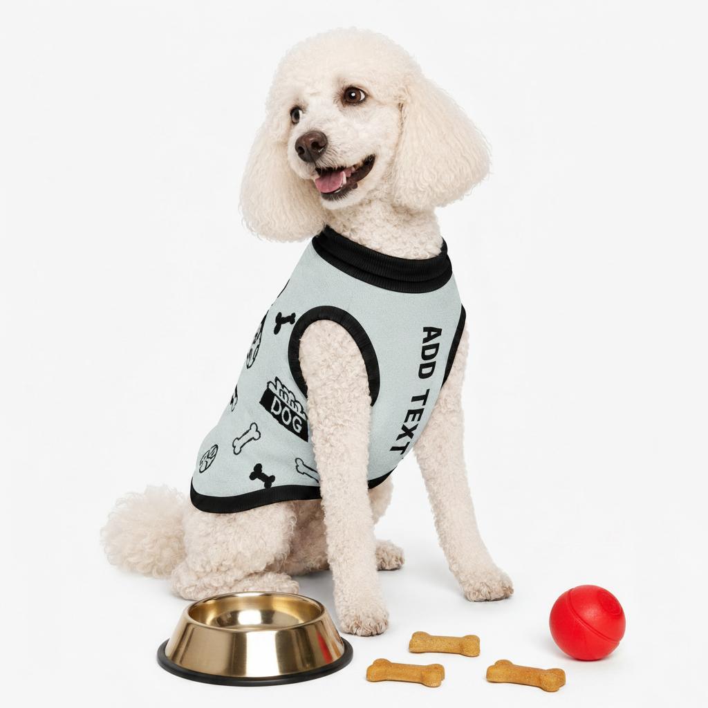 Uncommon Classic Luxe Icon
Pattern -Personalized Dog
Sweater Powder & Black 2xs - 2XI