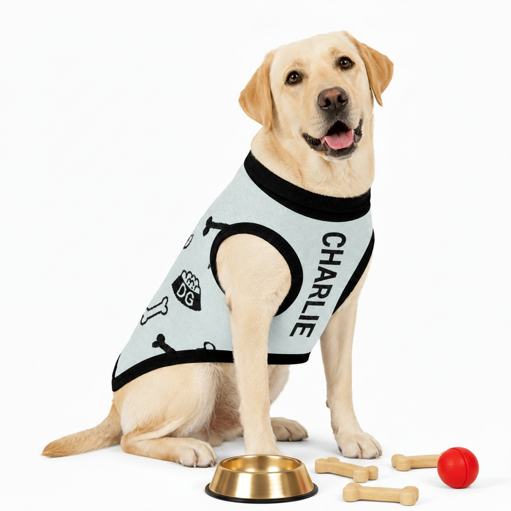 Uncommon Classic Luxe Icon
Pattern -Personalized Dog
Sweater Powder & Black 2xs - 2XI
