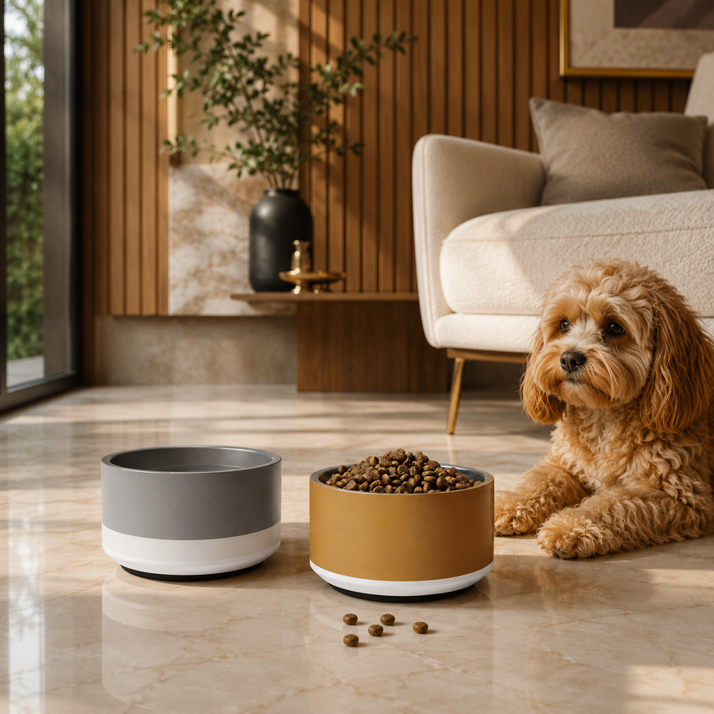 Classic Dog Bowl Stainless Steel - Champagne Gold 18 oz