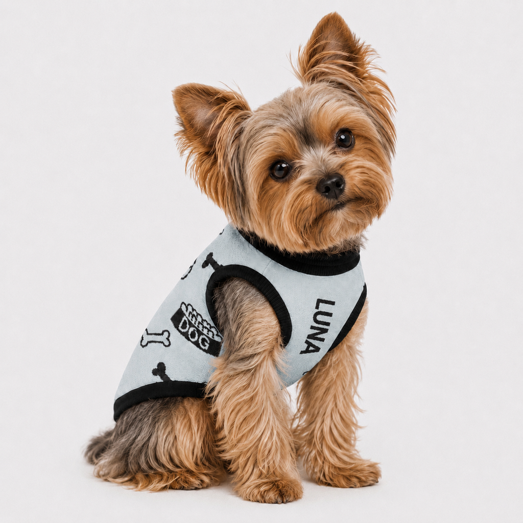 Uncommon Classic Luxe Icon
Pattern -Personalized Dog
Sweater Powder & Black 2xs - 2XI