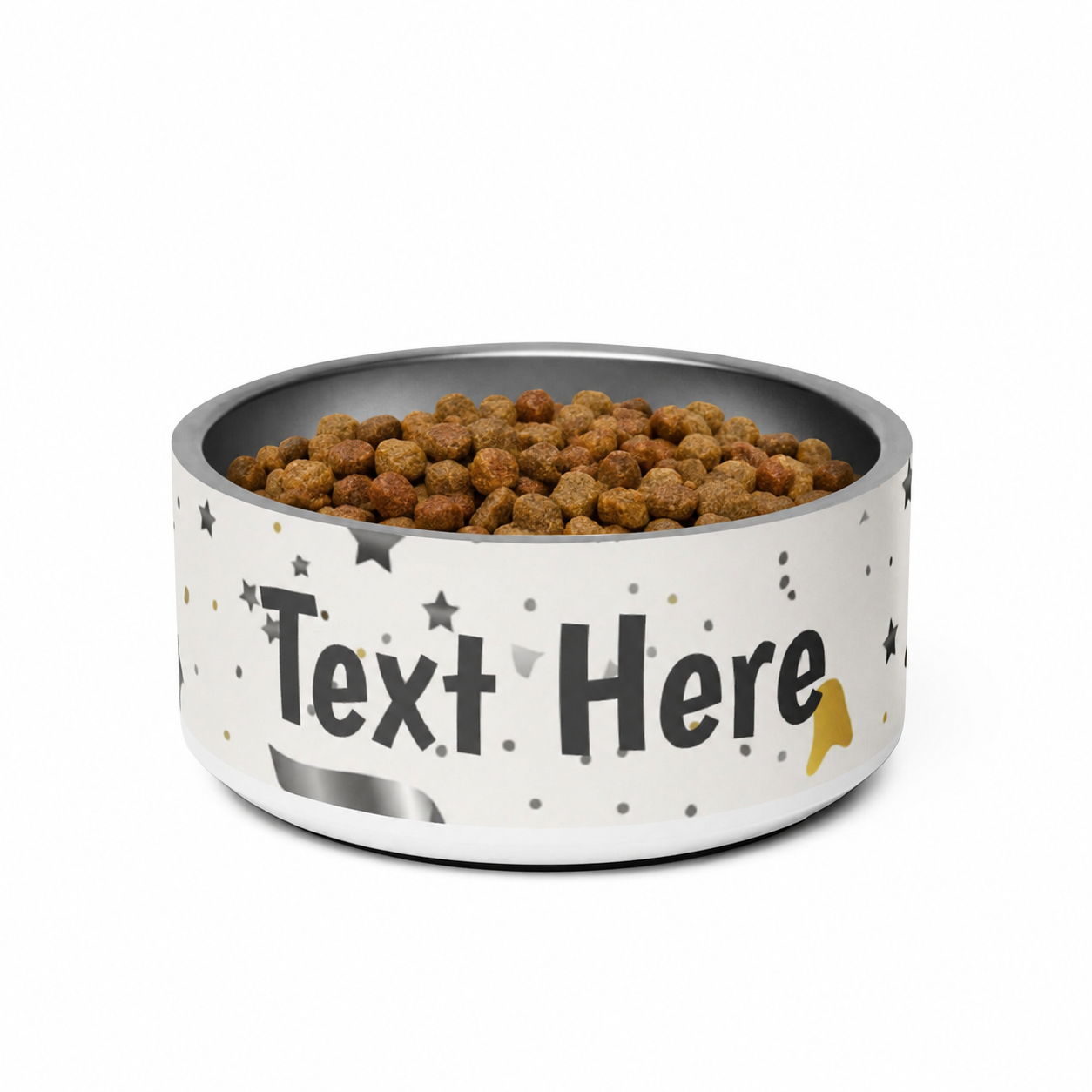 Personalized Stainless Steel, Dog Bowl Modern Pattern 18 oz. & 32oz.