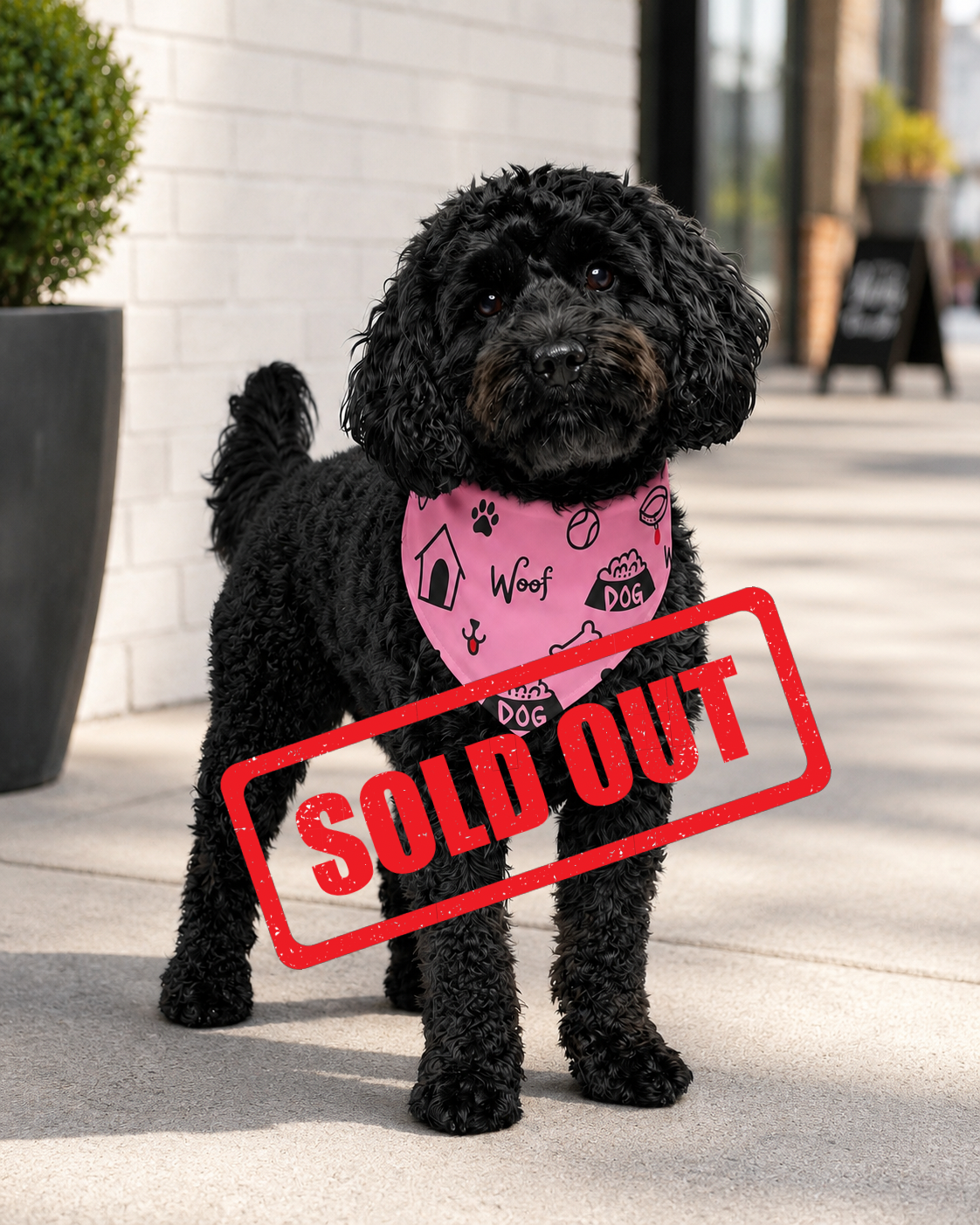 Classic Luxe Icon Dog Collar - Bandana Pretty in Pink L, & XL