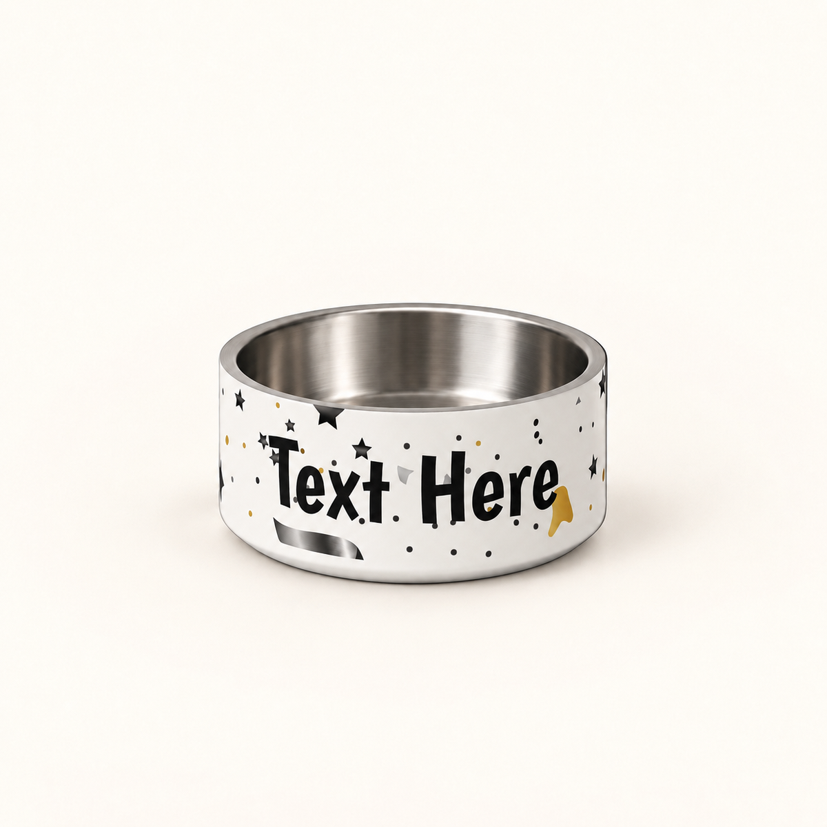 Personalized Stainless Steel Dog Bowl - Modern Abstract,18 and 32oz.