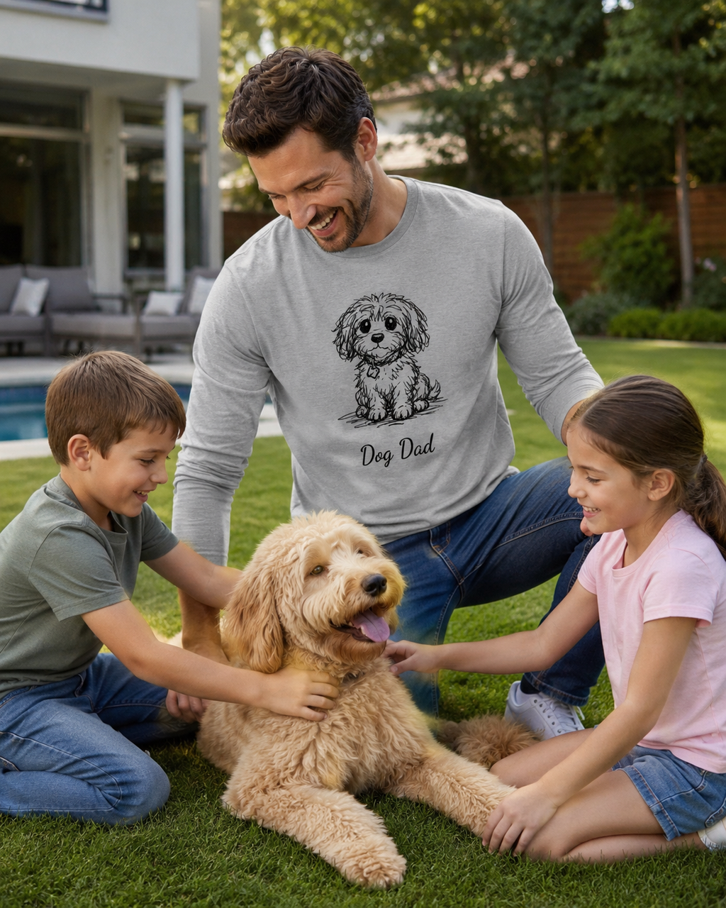 Personalized Dog illusion Unisex Long Sleeve T-Shirts - Dog Lover