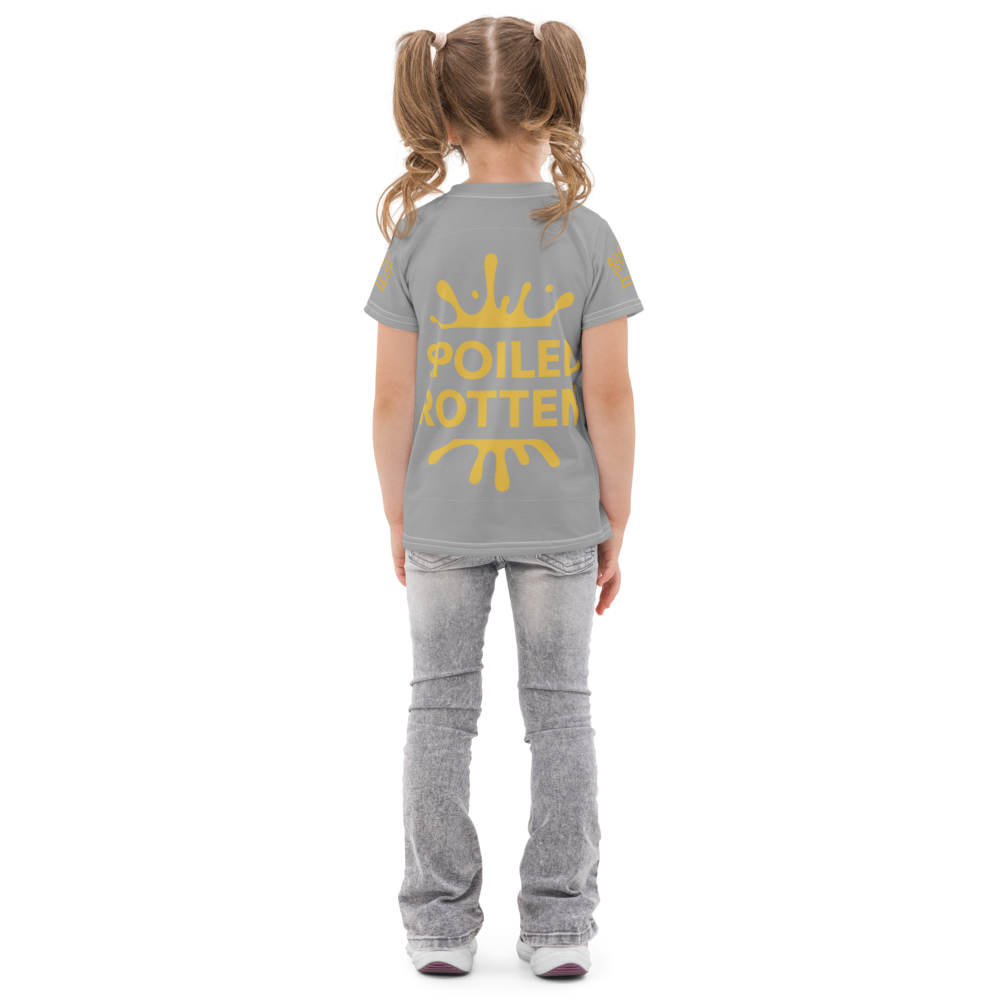 Personalized Dog sweater, Gray and Gold, Splashes with “SPOILED ROTTEN” 2xs - 2xl