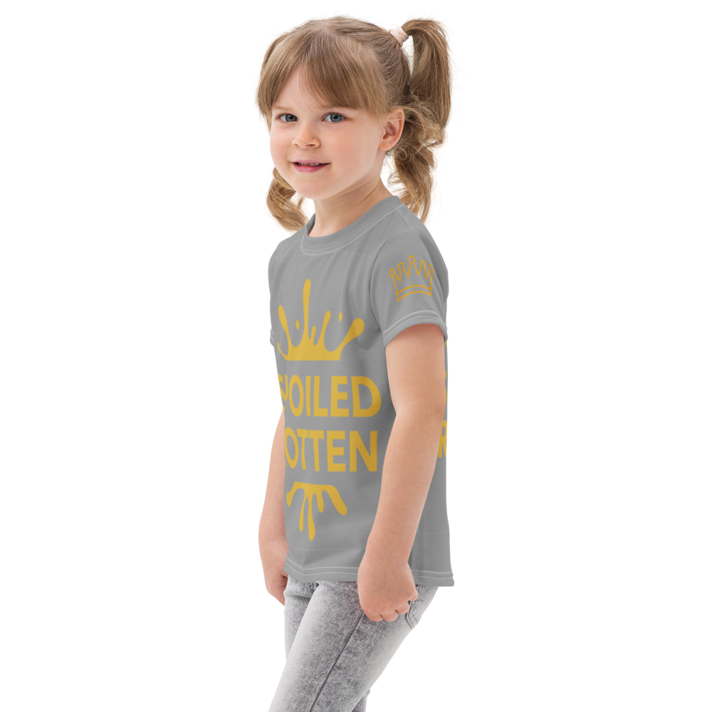 Personalized Dog sweater, Gray and Gold, Splashes with “SPOILED ROTTEN” 2xs - 2xl