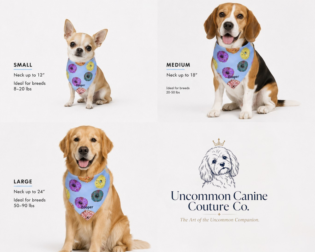 Personalized Donut Dog & Pup Parent Bandanas |Pink Bandana