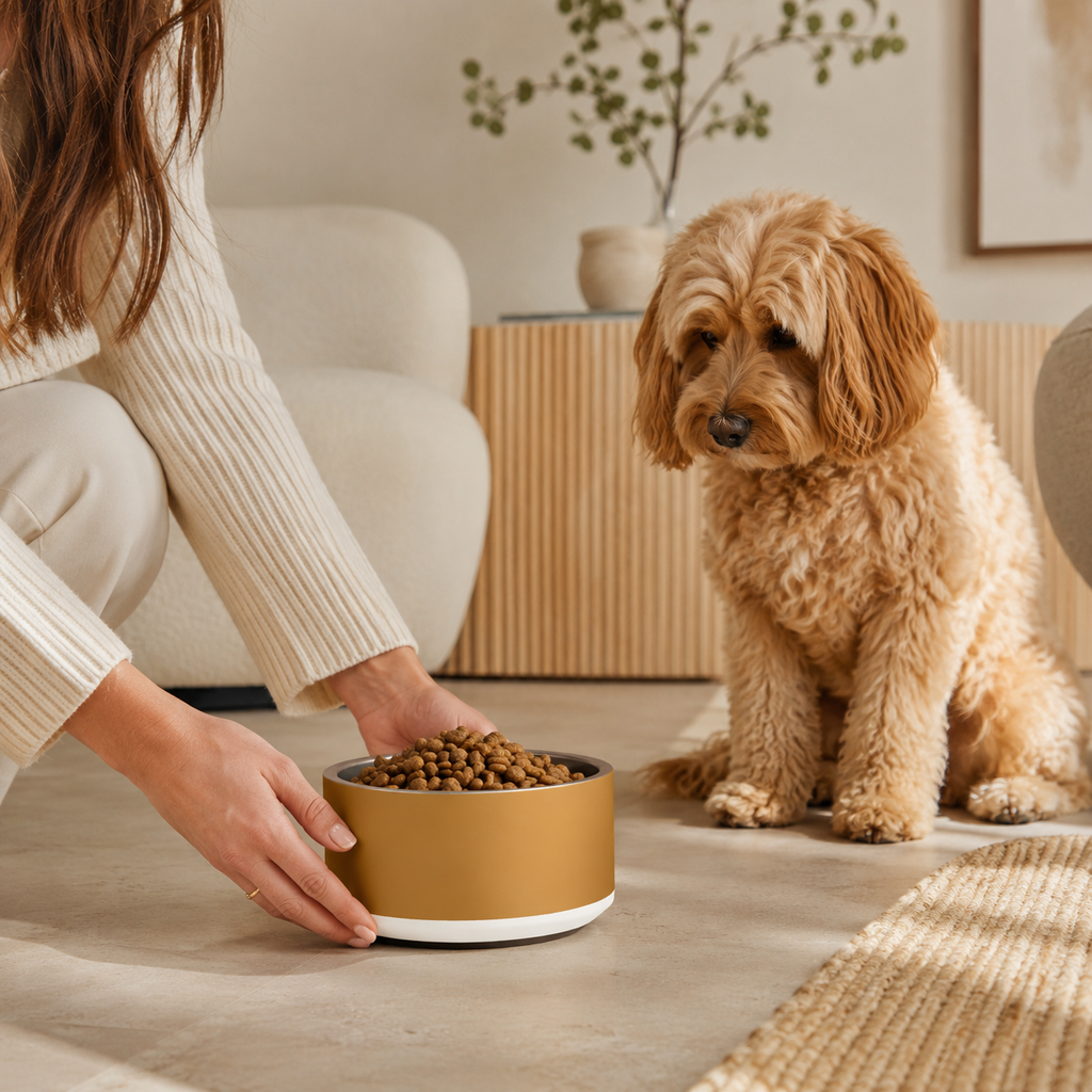 Classic Dog Bowl Stainless Steel - Champagne Gold 18 oz
