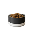 Classic Stainless Steel Dog Bowl - Dark Charcoal / Ivory 18 oz and 32 oz