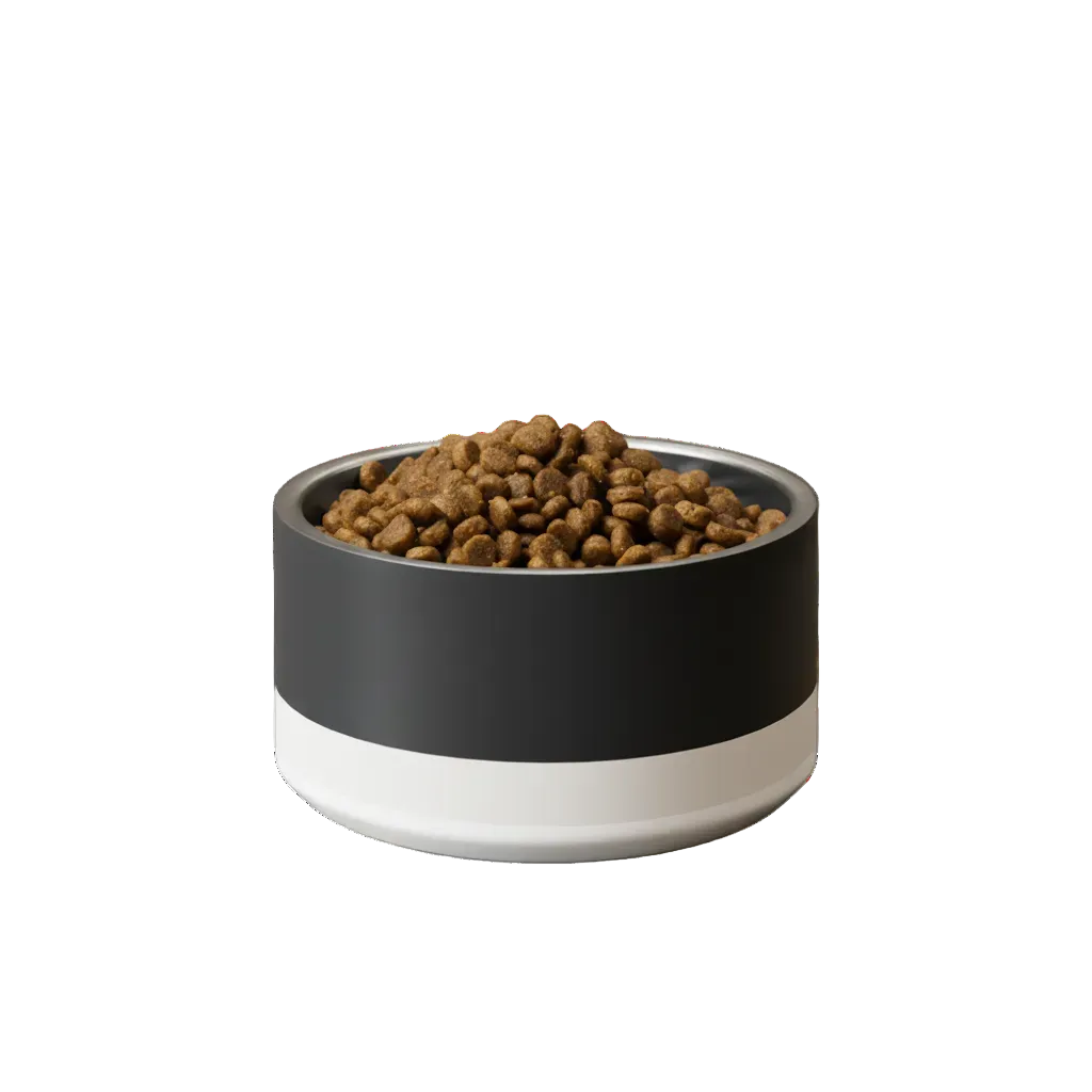 Uncommon Classic Dog Bowl Stainless Steel - Dark Charcoal / Ivory 18, 32 oz