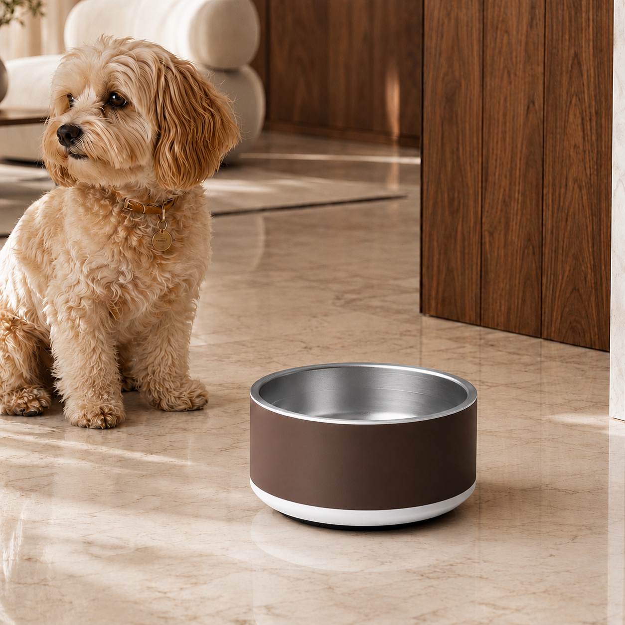 Uncommon Classic Dog Bowl Stainless Steel - Espresso 18 oz
