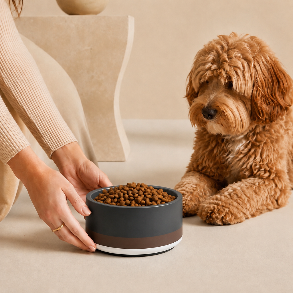 Uncommon Classic Dog Bowl Stainless Steel - Dark Charcoal /Espresso 18, 32 oz