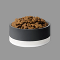 Uncommon Classic Dog Bowl Stainless Steel - Dark Charcoal / Ivory 18, 32 oz
