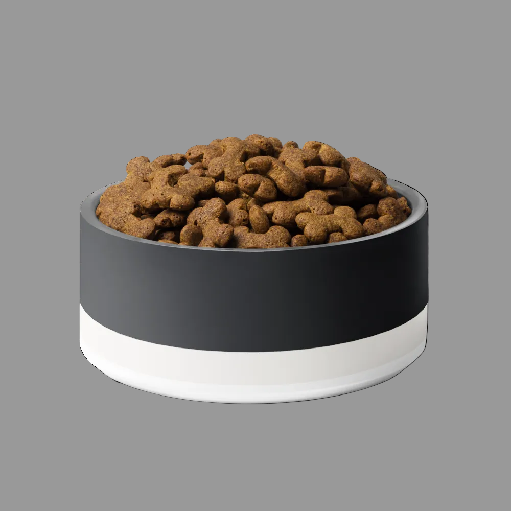 Uncommon Classic Dog Bowl Stainless Steel - Dark Charcoal / Ivory 18, 32 oz