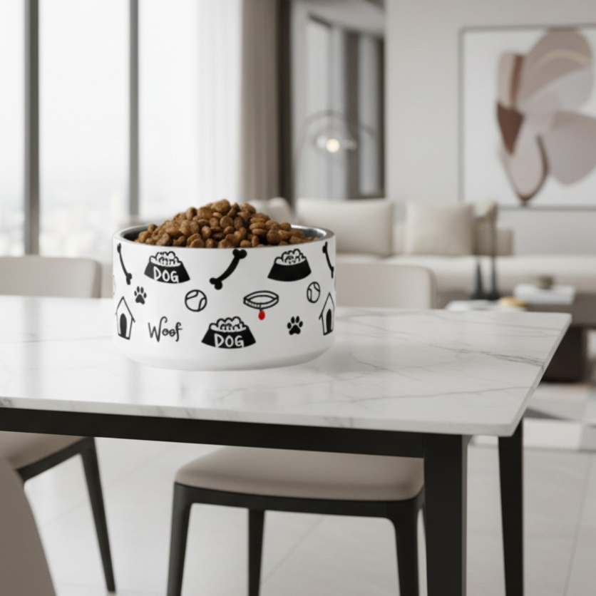 Uncommon Classic Luxe Icon Stainless Steel Dog Bowl 18 oz