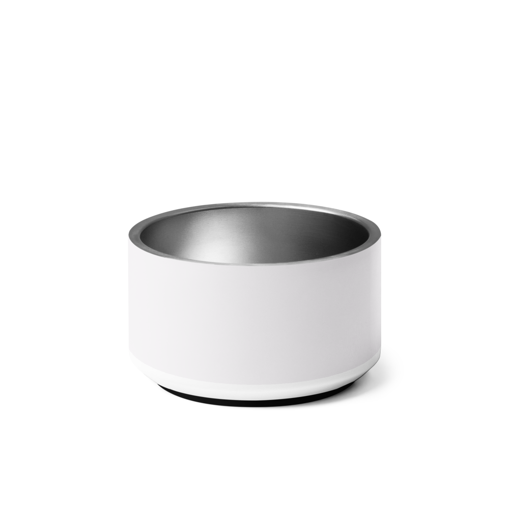 Bone luxury stainless steel dog bowl, food or water bowl 18 oz, anti-slip base back image