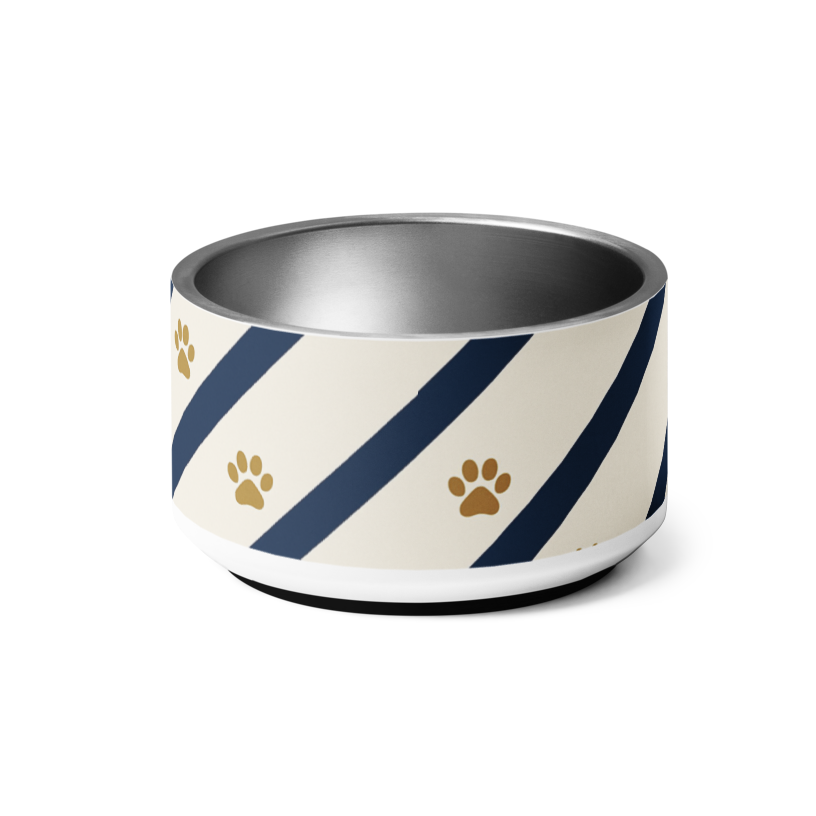 Rotten luxury stainless steel dog bowl food or water bowl 18 oz with anti-slip base back facing