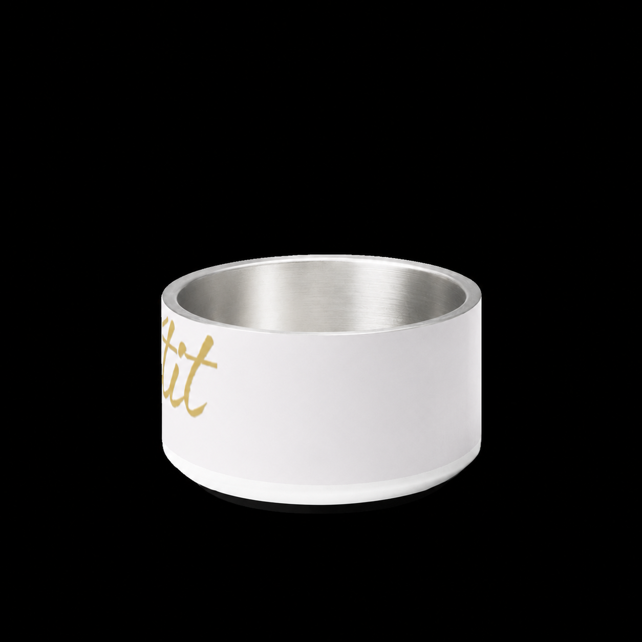 Designer Stainless Steel Dog Bowl - Bone Appétit, Set 18 oz.