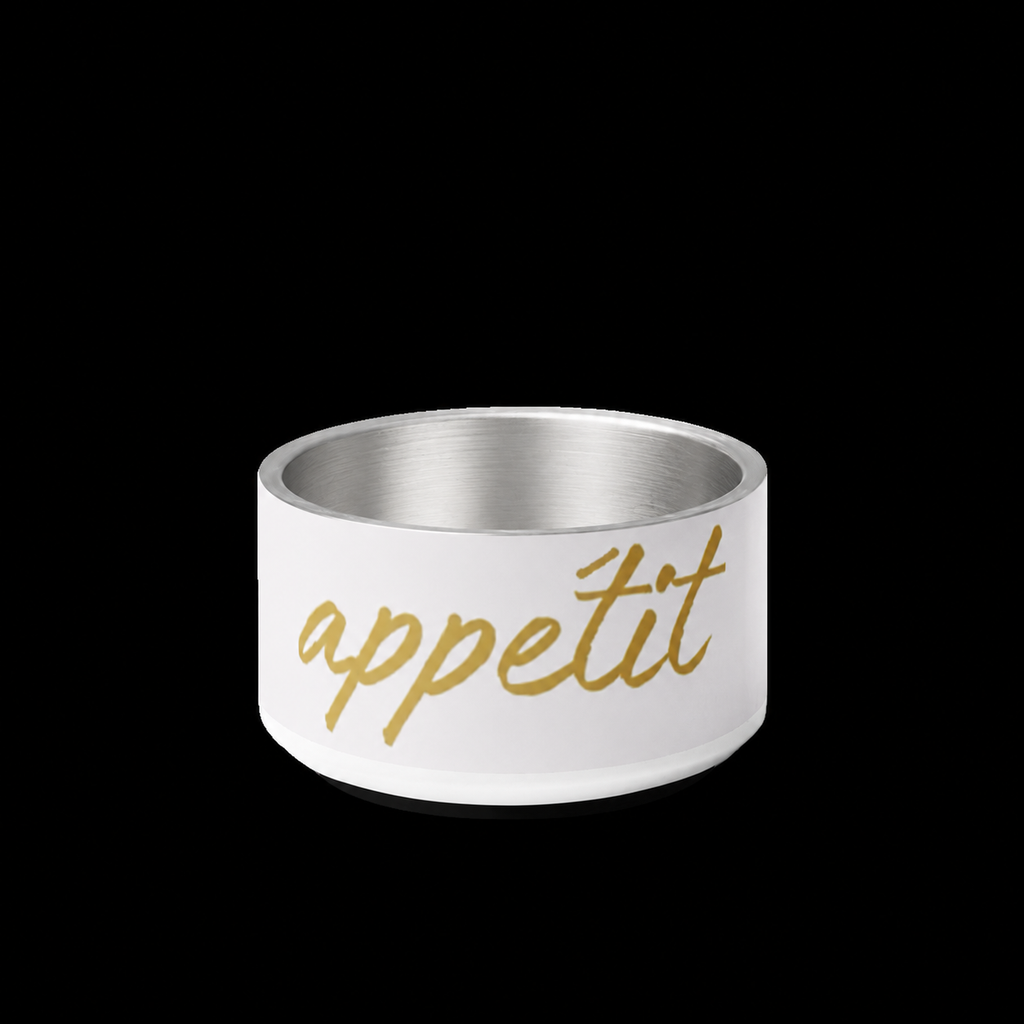 Bone Appetite Luxury Dog Bowl Stainless Steel Set 18 oz.