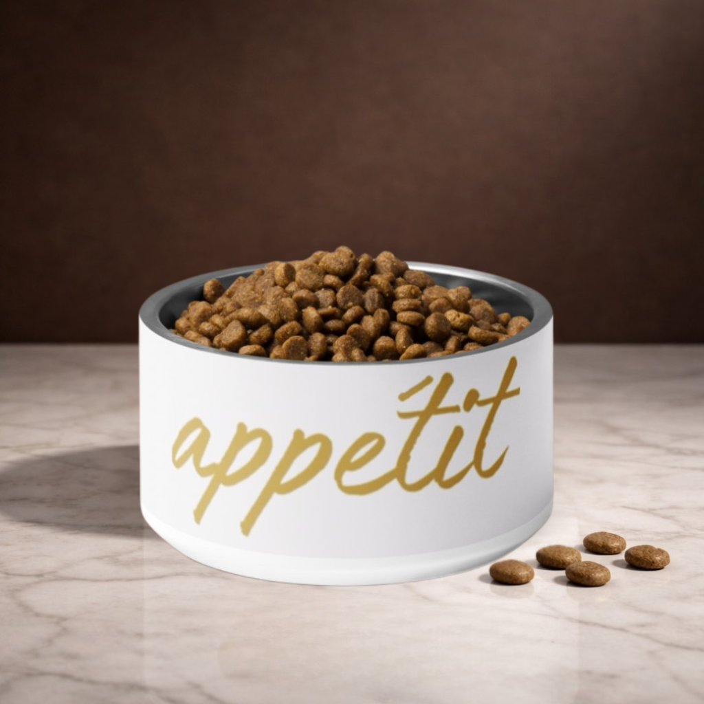 Appetit luxury stainless steel dog bowl food or water bowl 18 oz anti-slip base