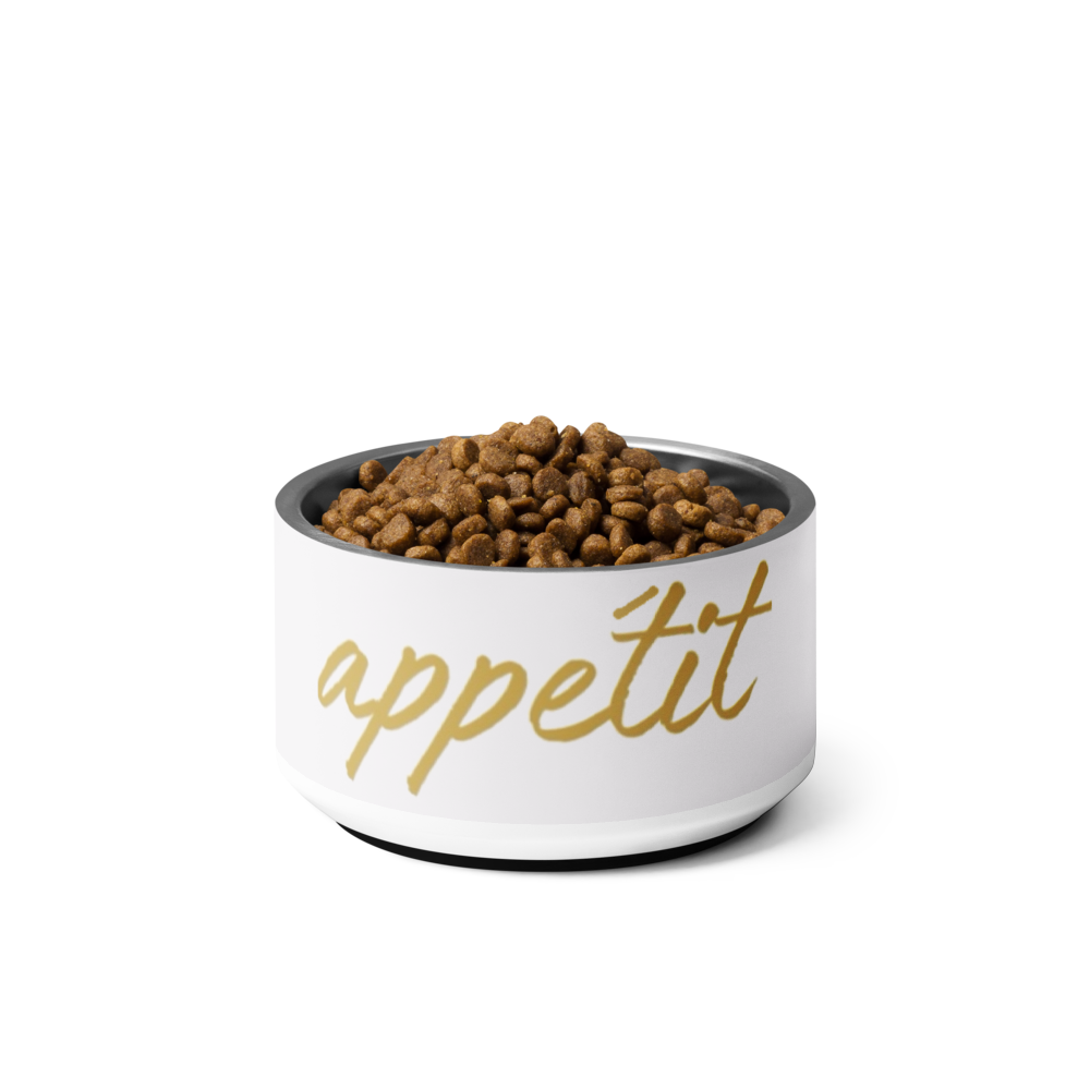 Appetit luxury stainless steel dog bowl food or water bowl 18 oz anti-slip base