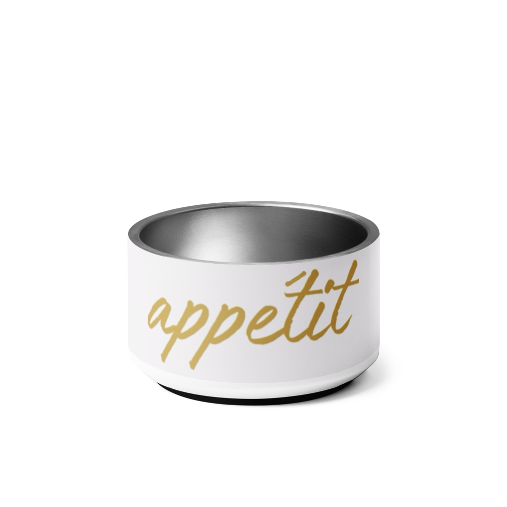 Appetit luxury stainless steel dog bowl food or water bowl 18 oz anti-slip base