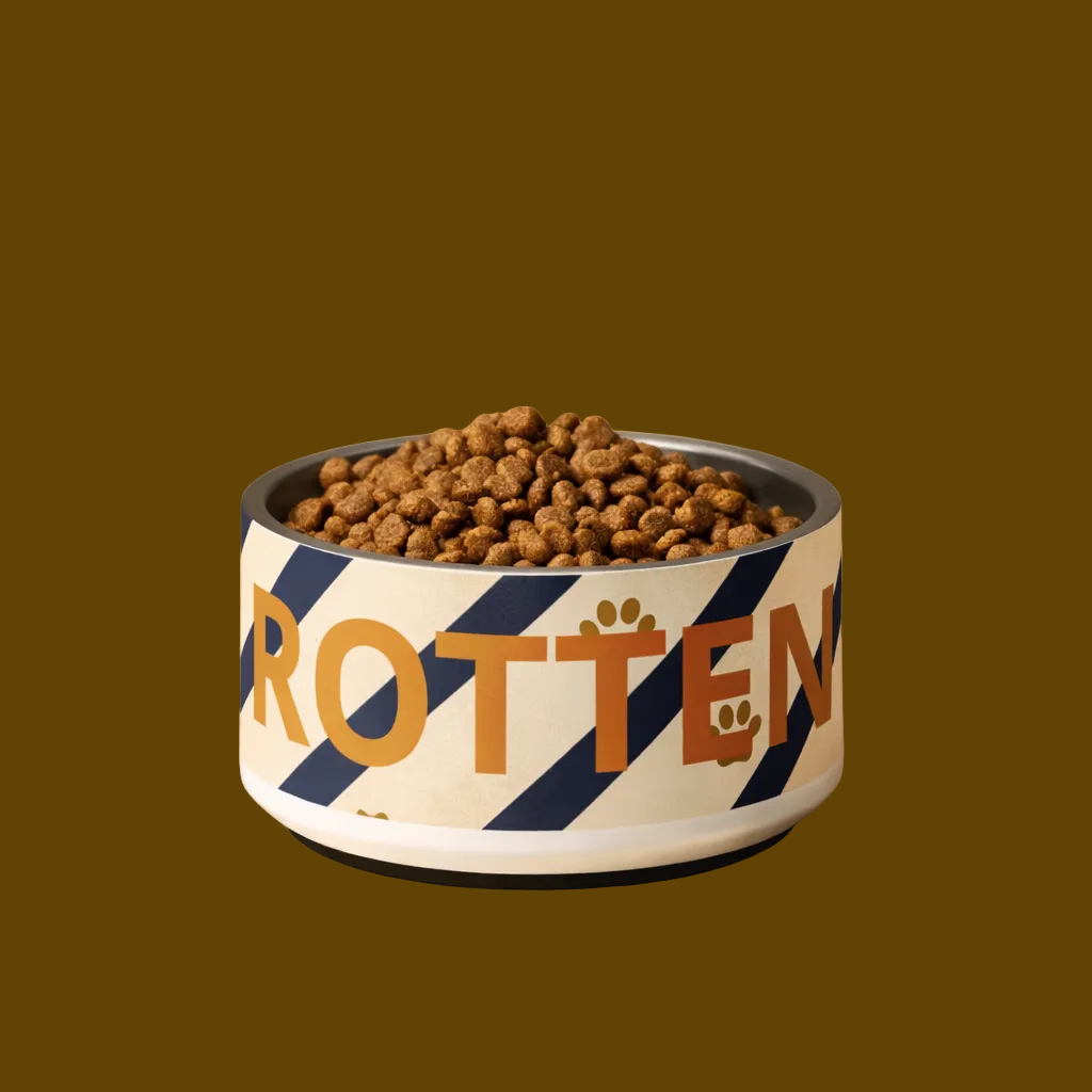 Rotten luxury stainless steel dog bowl food or water bowl 18 oz, with anti-slip base