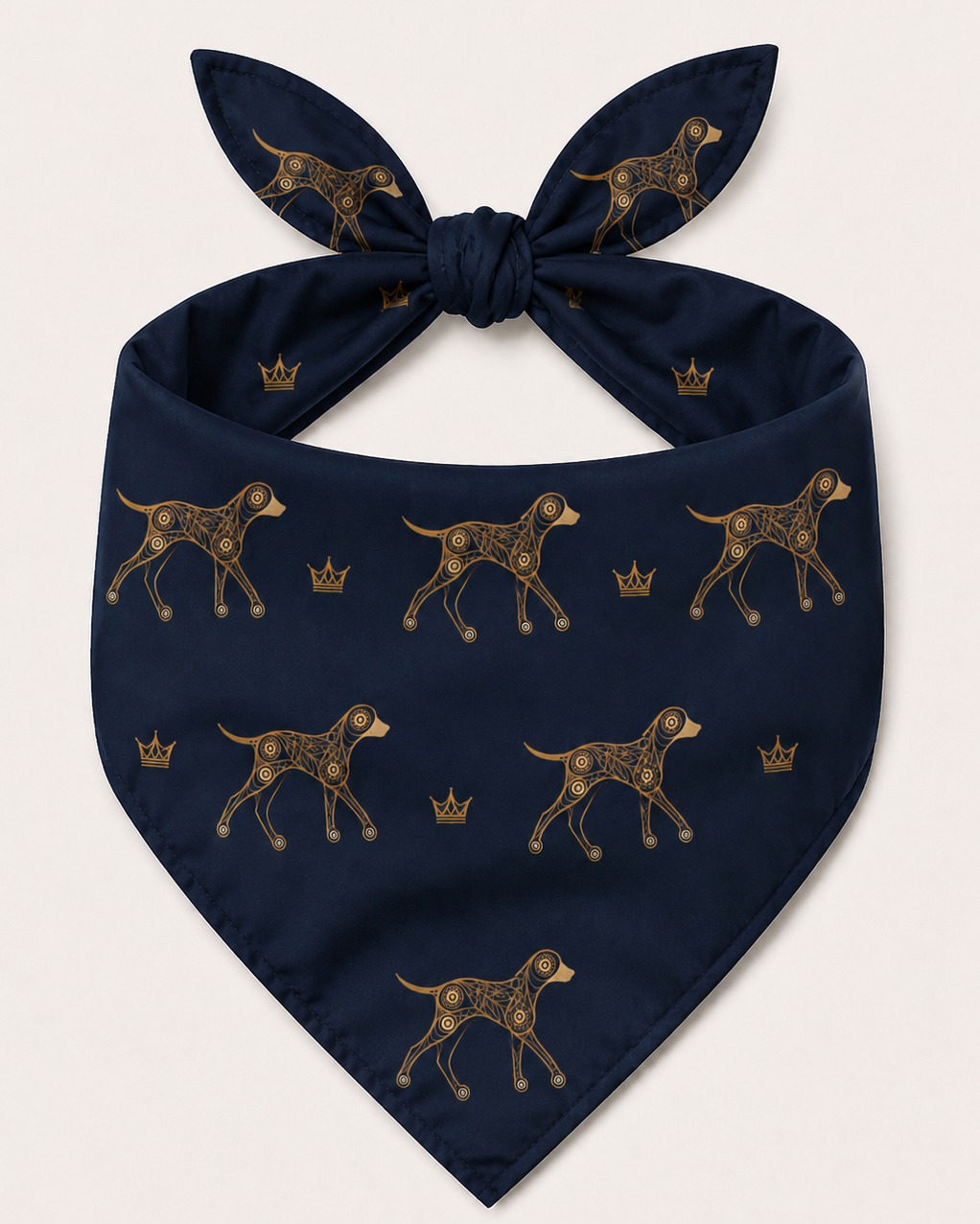 Uncommon Luxe Navy & Gold Dog and Pup Parents Matching Bandana