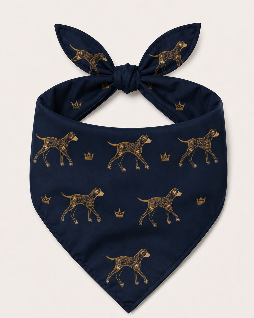 Uncommon Luxe Navy & Gold Dog and Pup Parents Matching Bandana