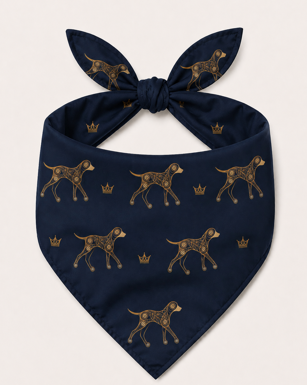 Uncommon Luxe Navy & Gold Dog and Pup Parents Matching Bandana