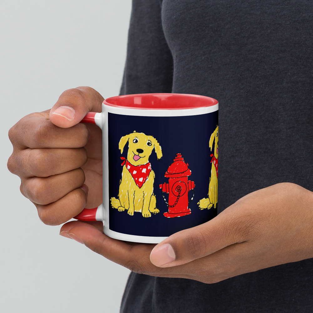 Fire Hydrant Dog Lover Mug – Deep Navy, 11oz - 15oz