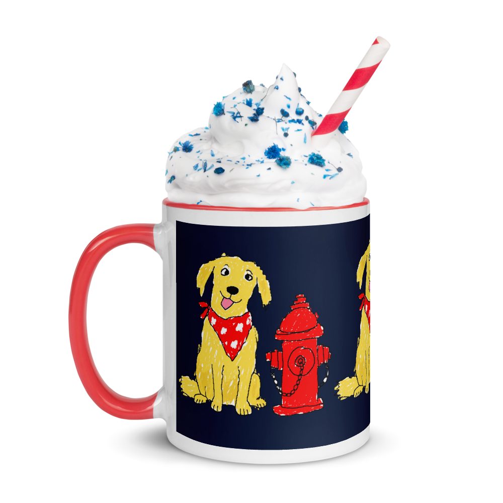 Fire Hydrant Dog Lover Mug – Deep Navy, 11oz - 15oz
