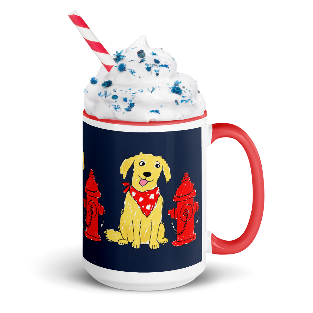 Fire Hydrant Dog Lover Mug – Deep Navy, 11oz - 15oz