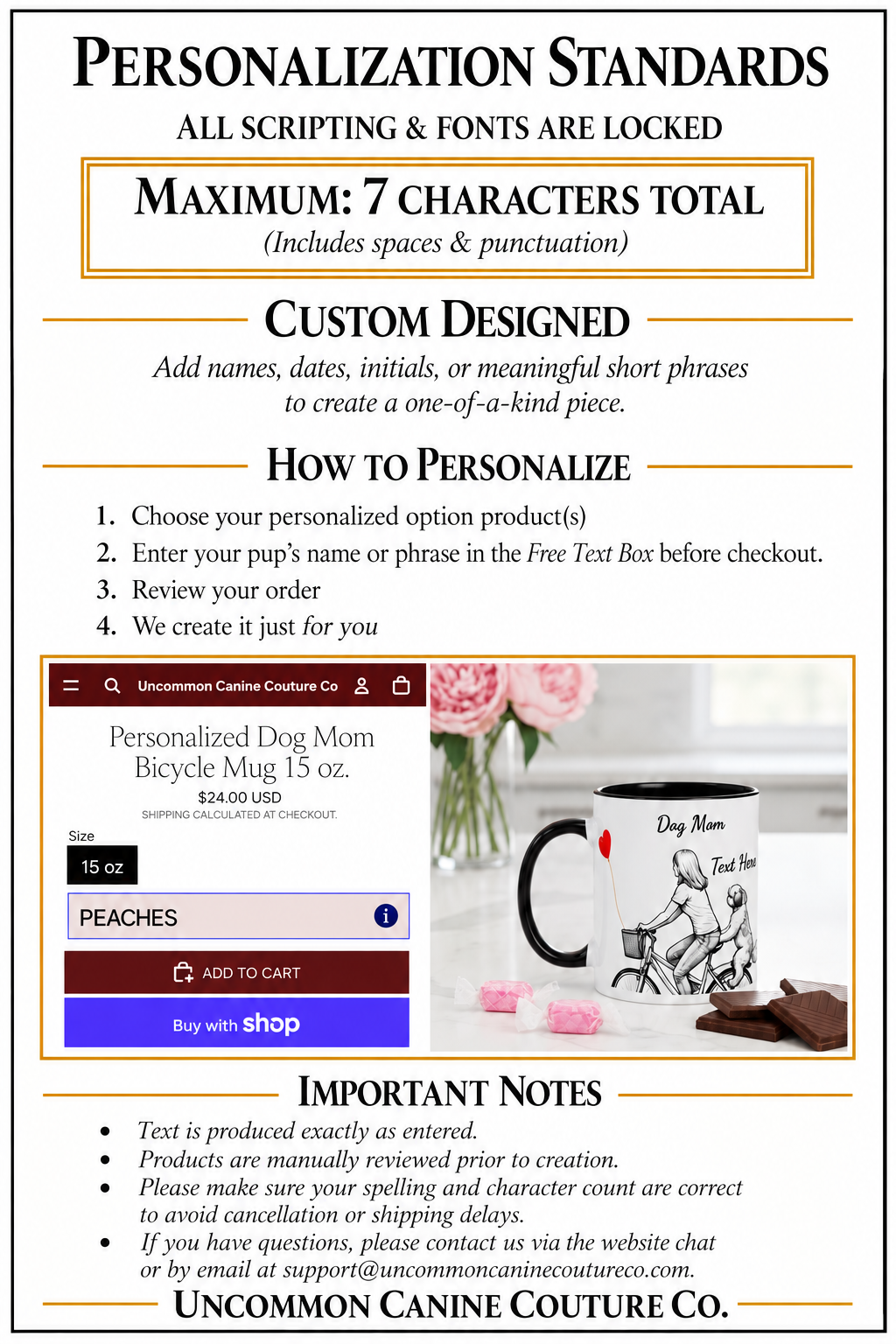 Personalized Dog Mom Bicycle Mug 15 oz.