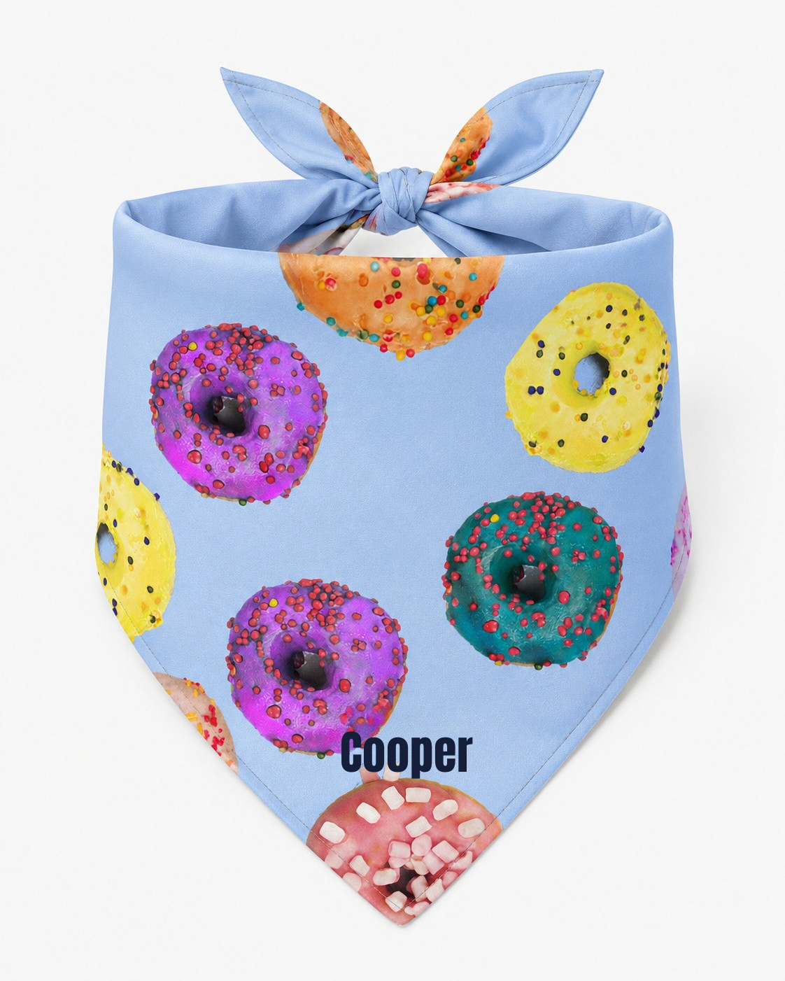 Personalized Donut Dog & Pup Parents Bandana | Baby Blue Bandana