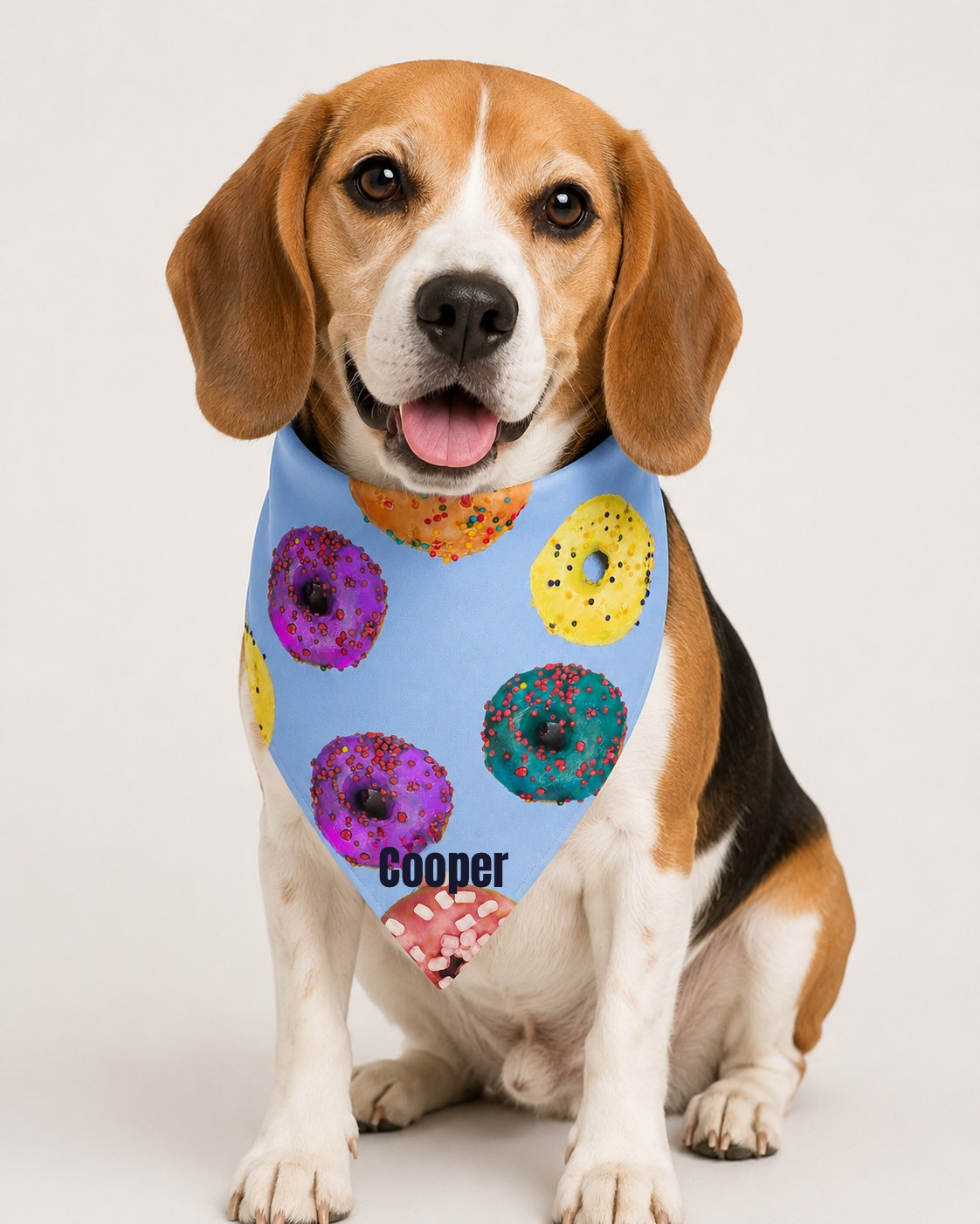 Personalized Donut Dog & Pup Parents Bandana | Baby Blue Bandana