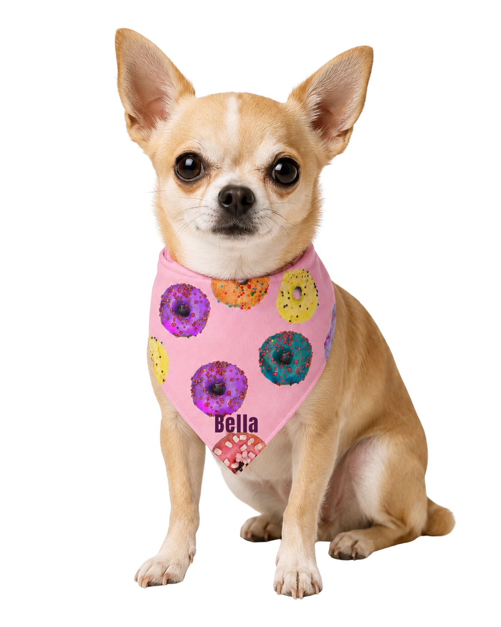 Personalized Donut Dog & Pup Parent Bandanas |Pink Bandana