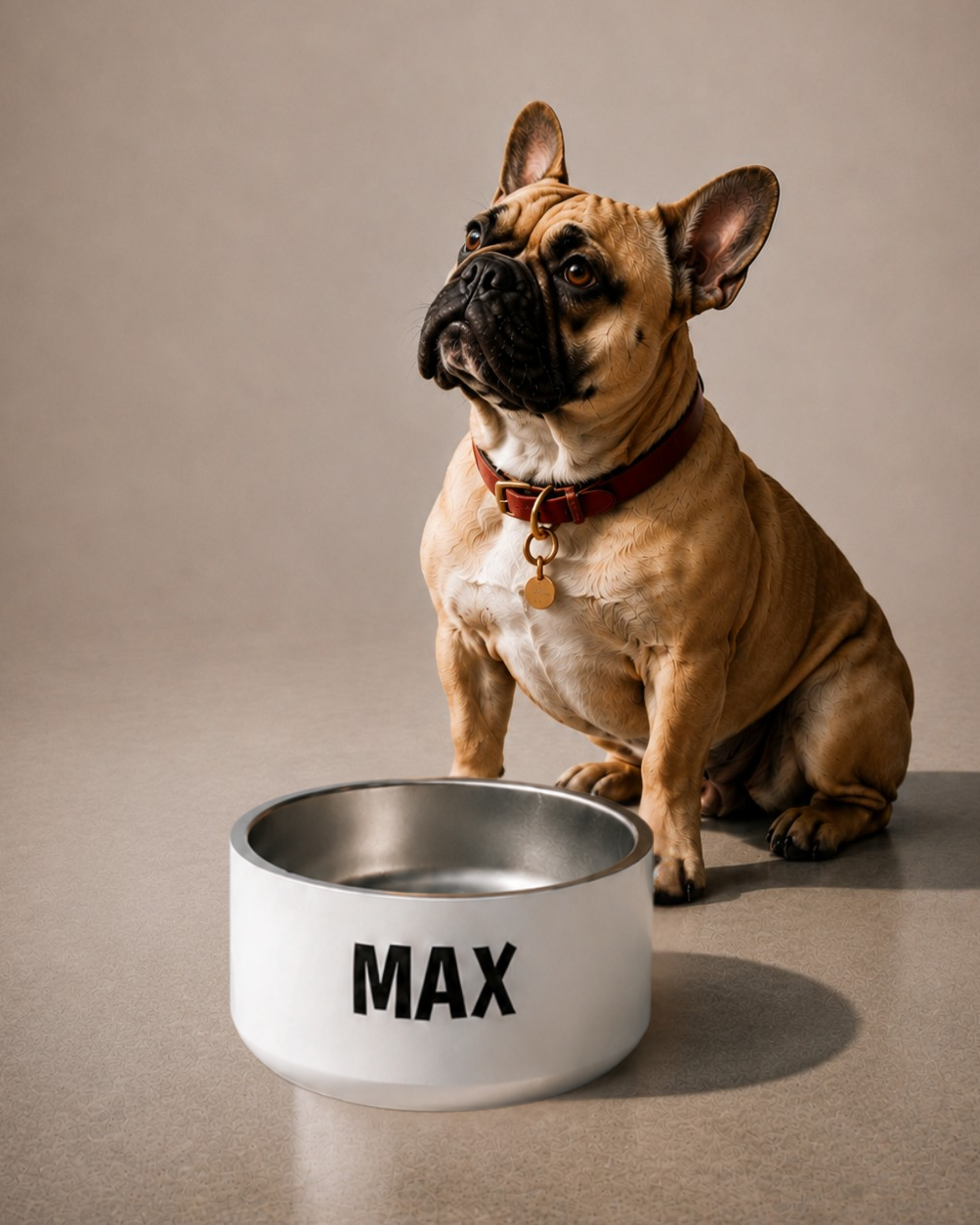 Uncommon Classic Luxe Personalized Stainless Steel Dog Bowl 18, 32 oz