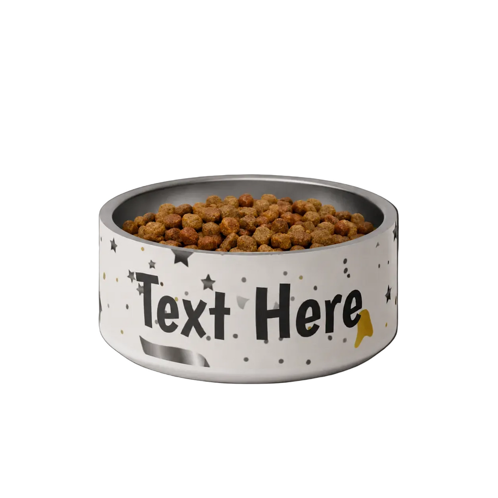 Personalized Stainless Steel Dog Bowl - Modern Abstract,18 and 32oz.