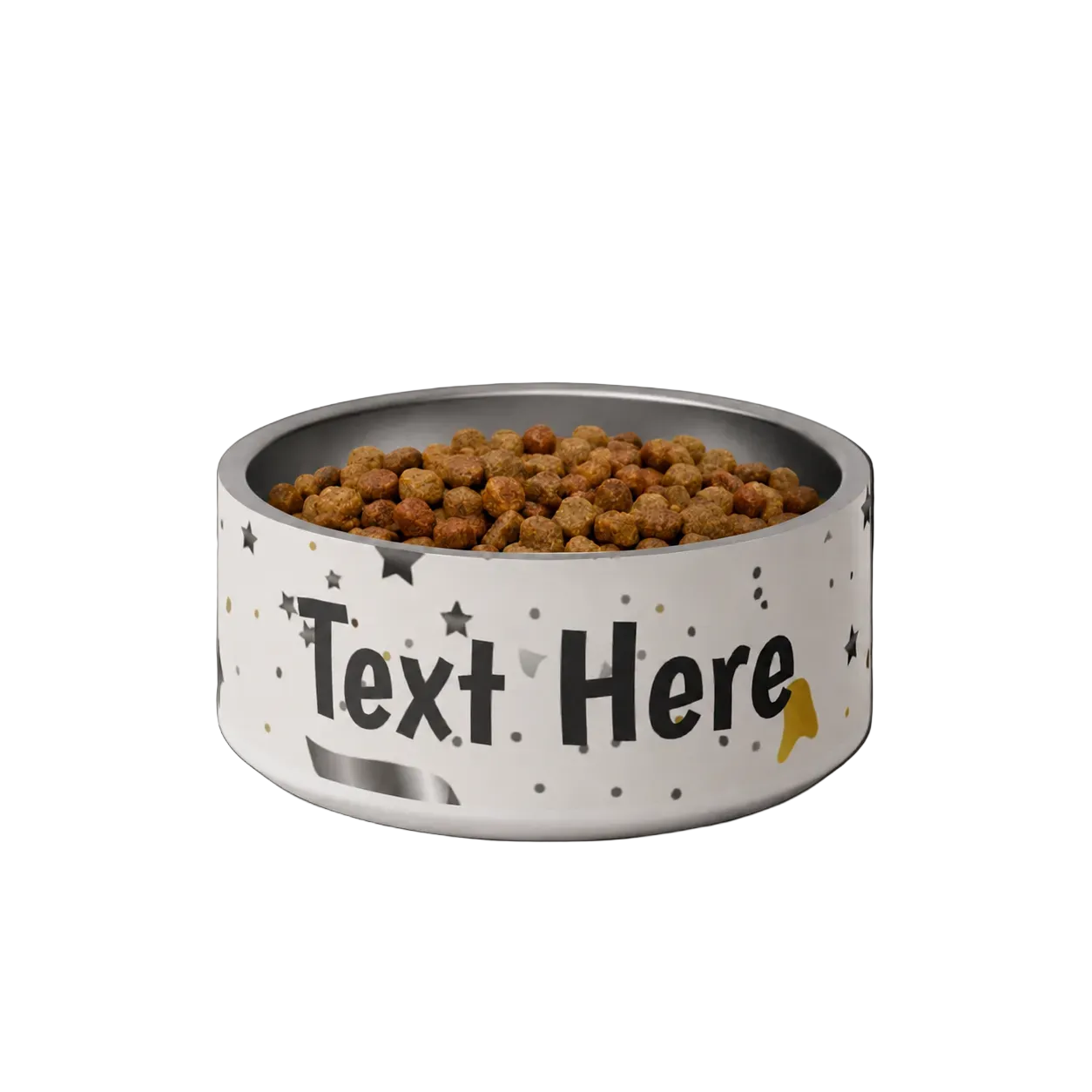 Personalized Stainless Steel Dog Bowl - Modern Abstract,18 and 32oz.