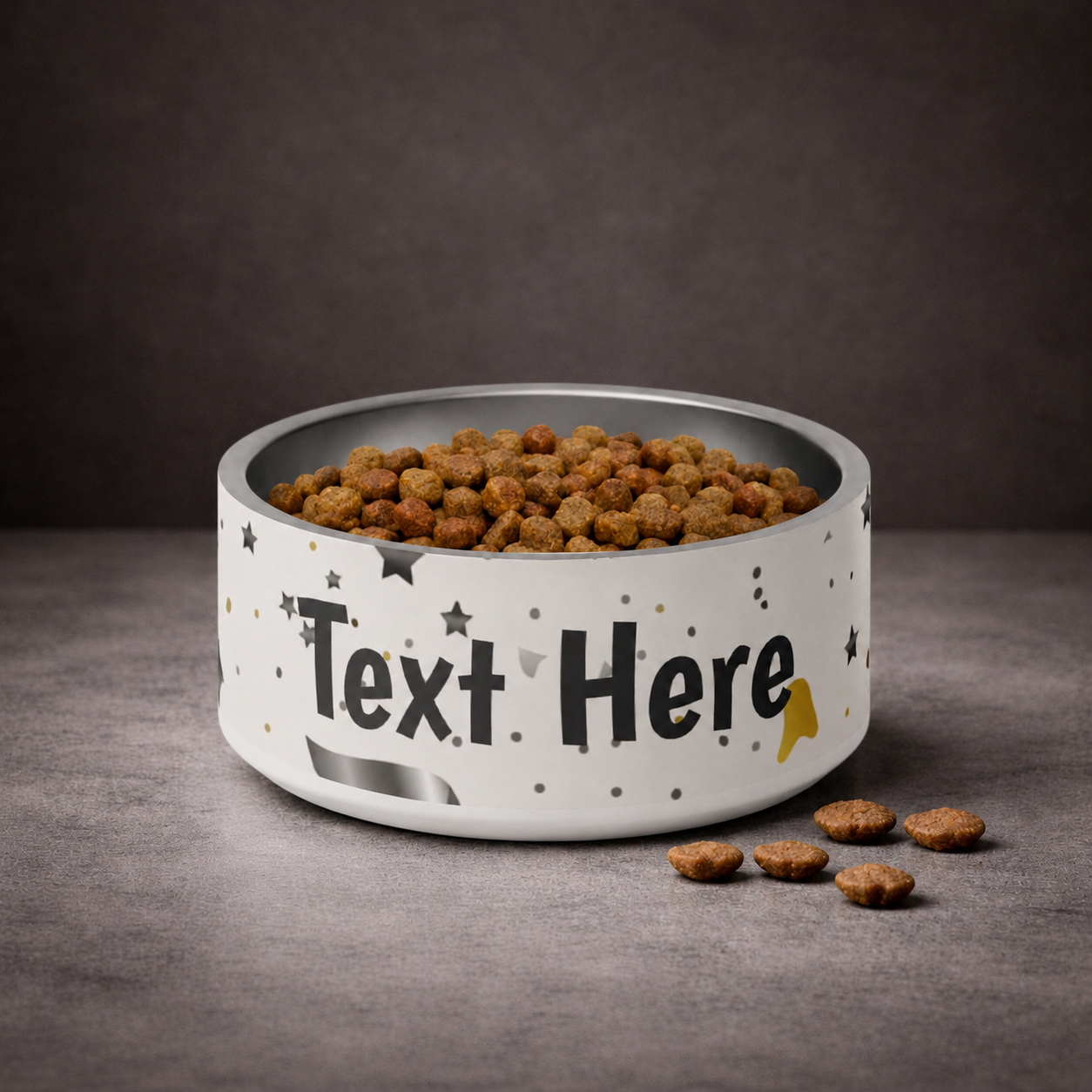 Personalized Stainless Steel, Dog Bowl Modern Pattern 18 oz. & 32oz.