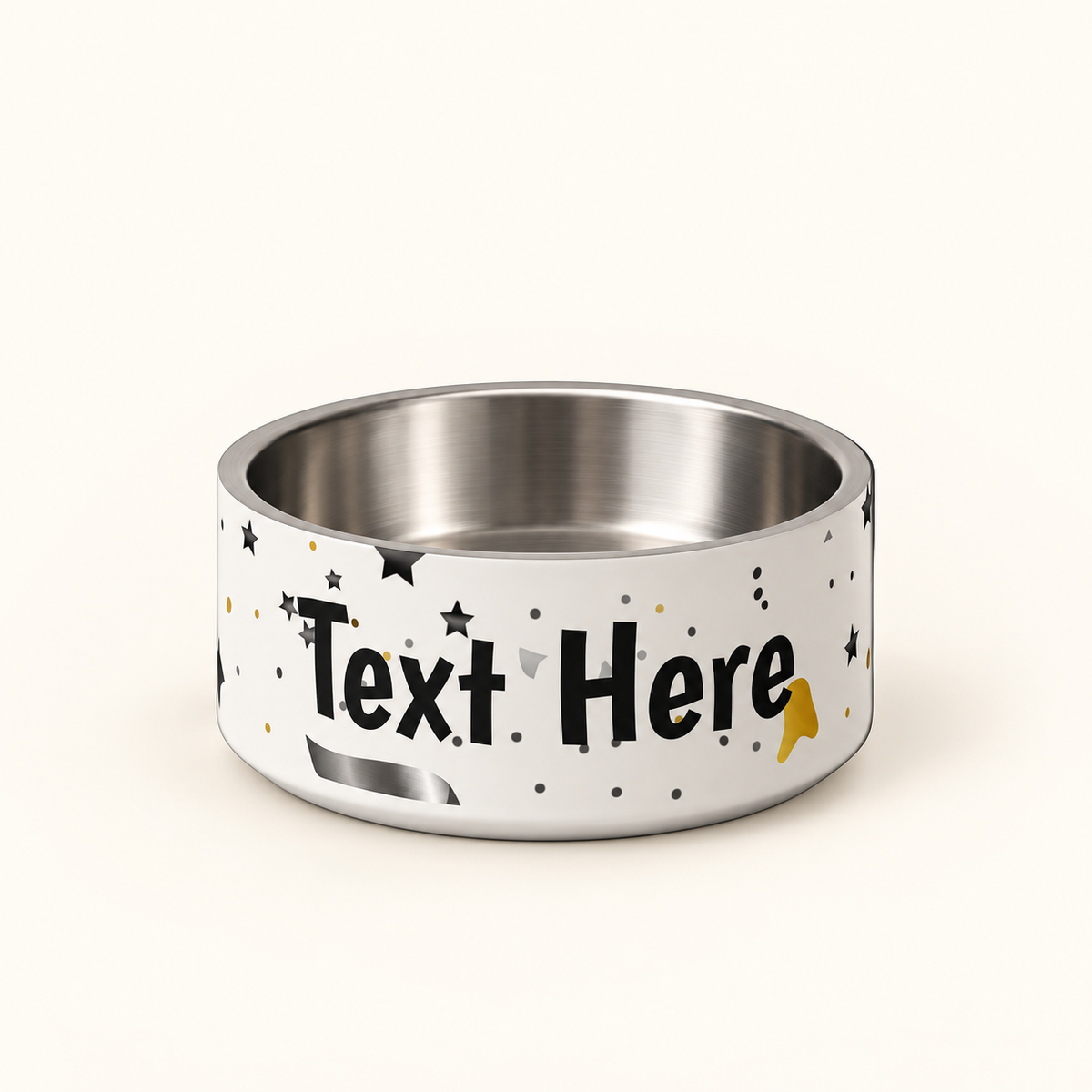 Personalized Stainless Steel Dog Bowl - Modern Abstract,18 and 32oz.