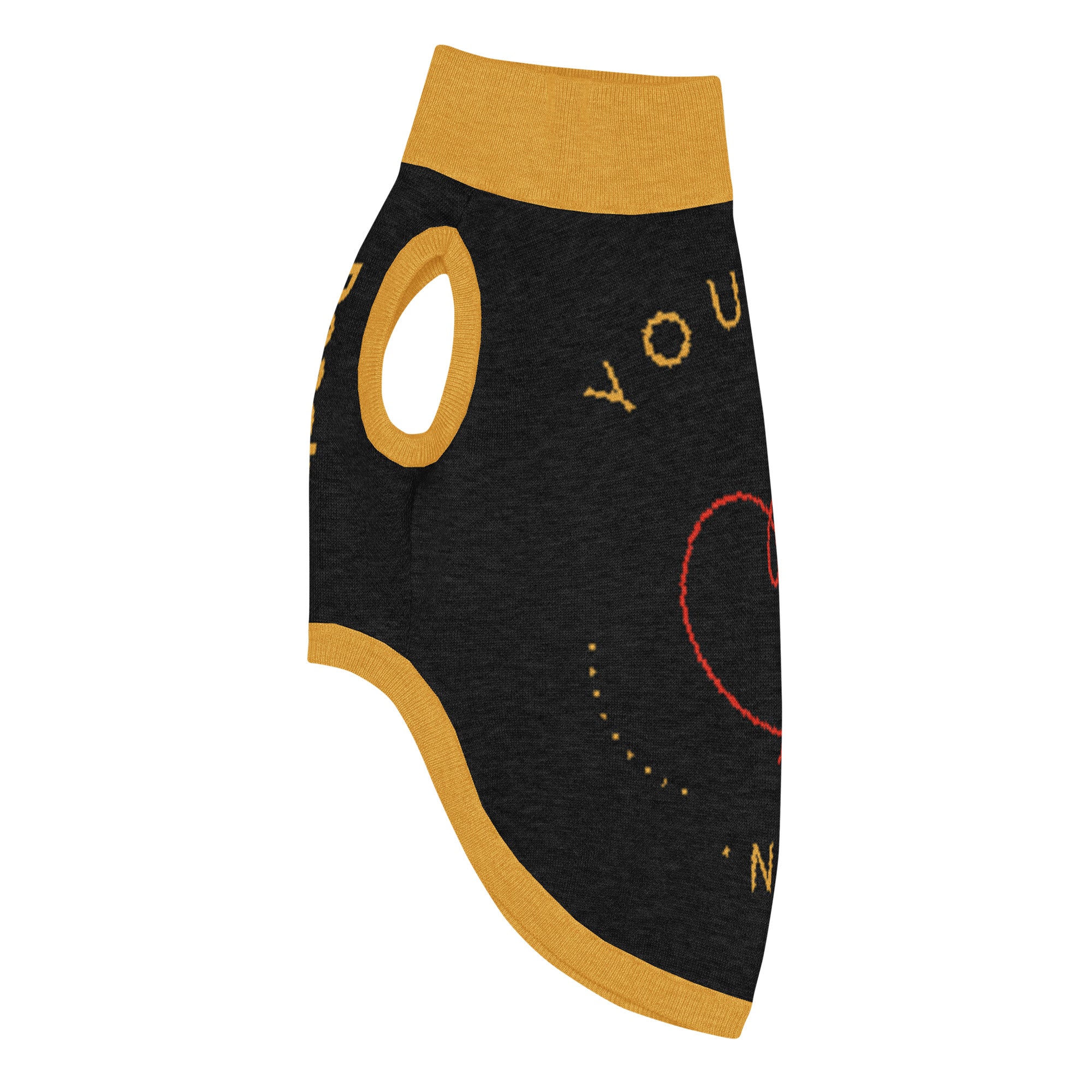 Personalized Dog Sweater Black, and Gold "You Are My Person", S, M,L