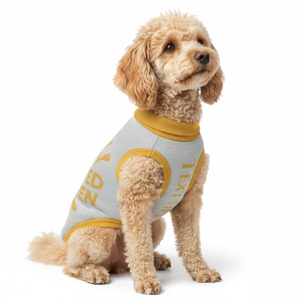 Personalized Dog sweater, Gray and Gold, Splashes with “SPOILED ROTTEN”, S & M