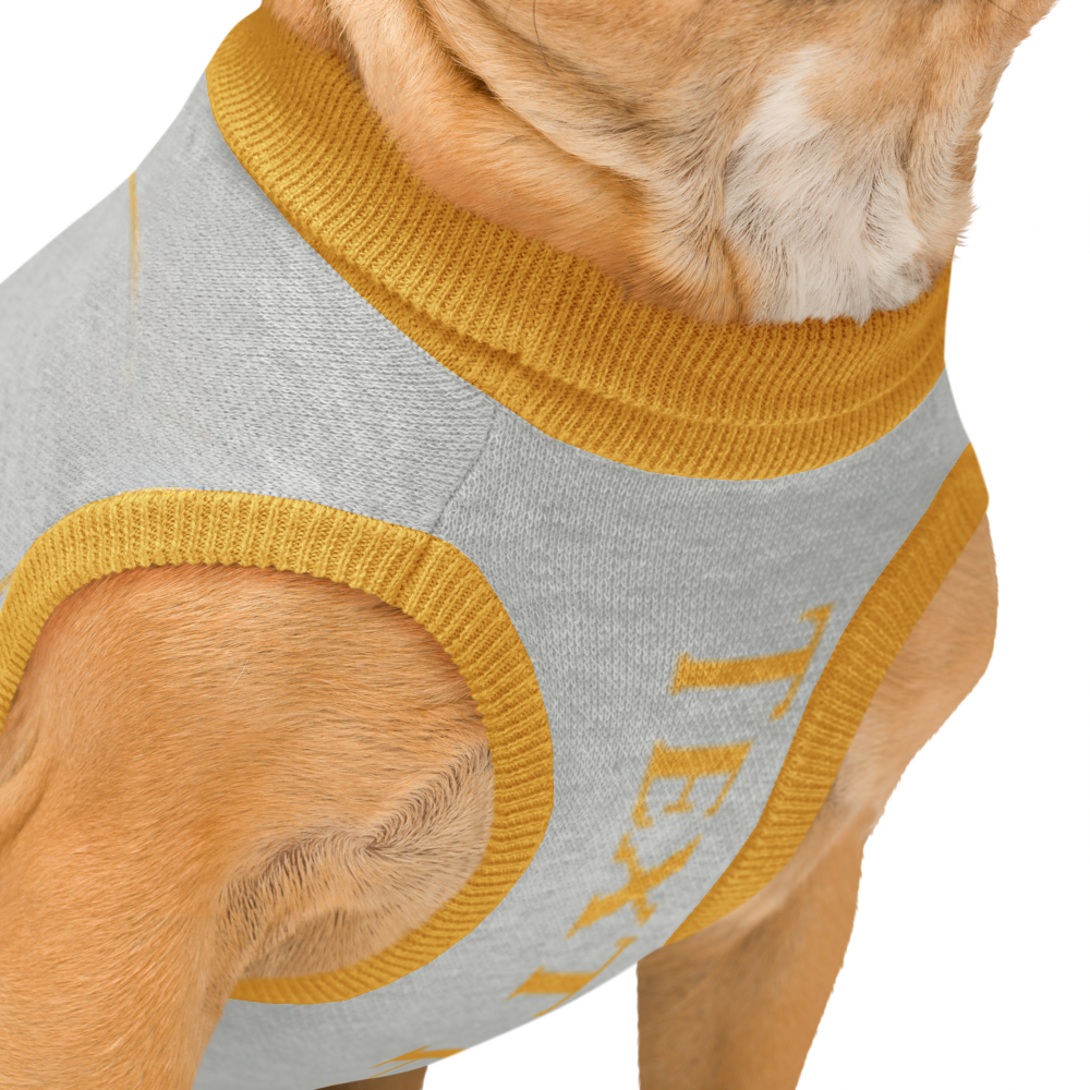 Personalized Dog sweater, Gray and Gold, Splashes with “SPOILED ROTTEN”, S & M