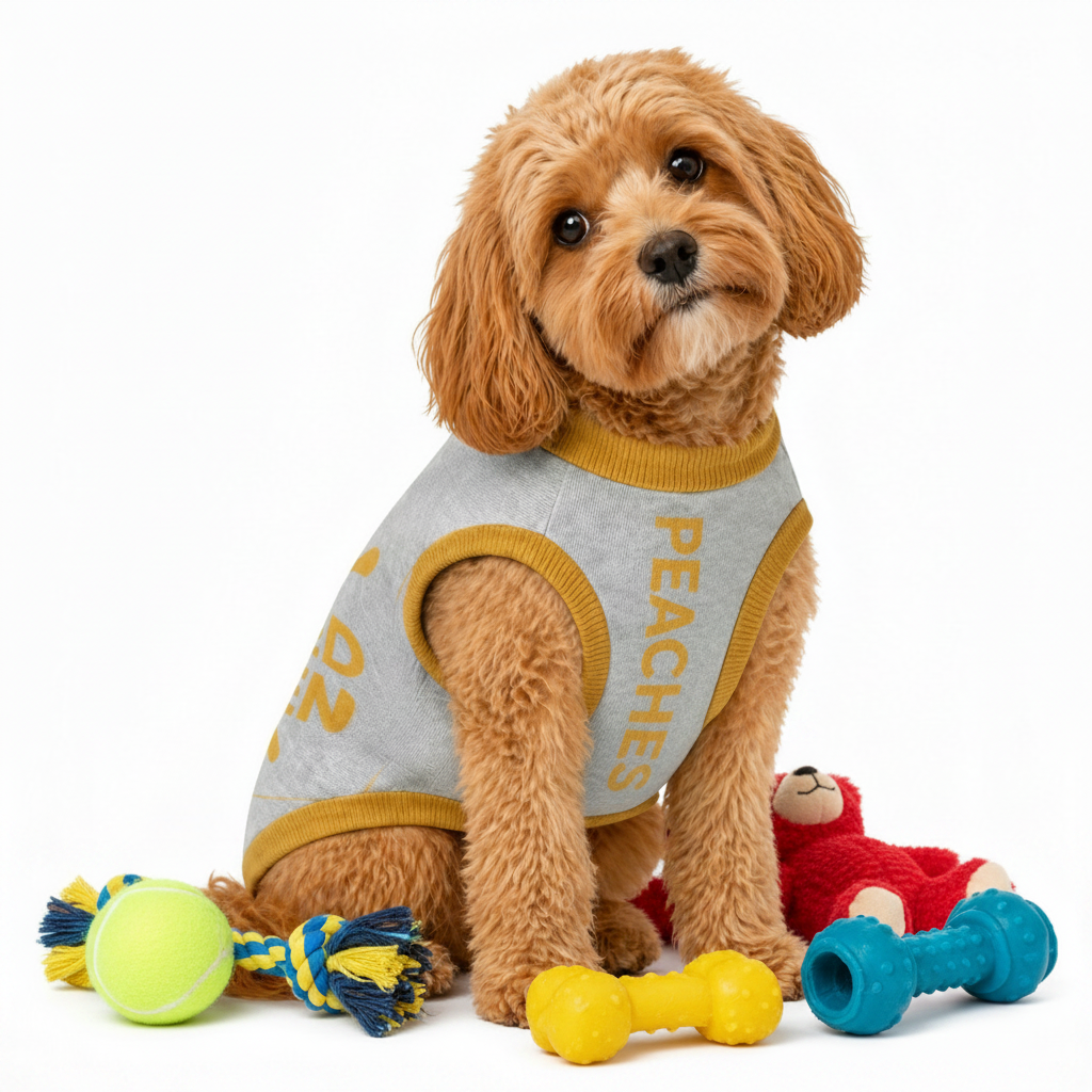 Personalized Dog sweater, Gray and Gold, Splashes with “SPOILED ROTTEN” 2xs - 2xl
