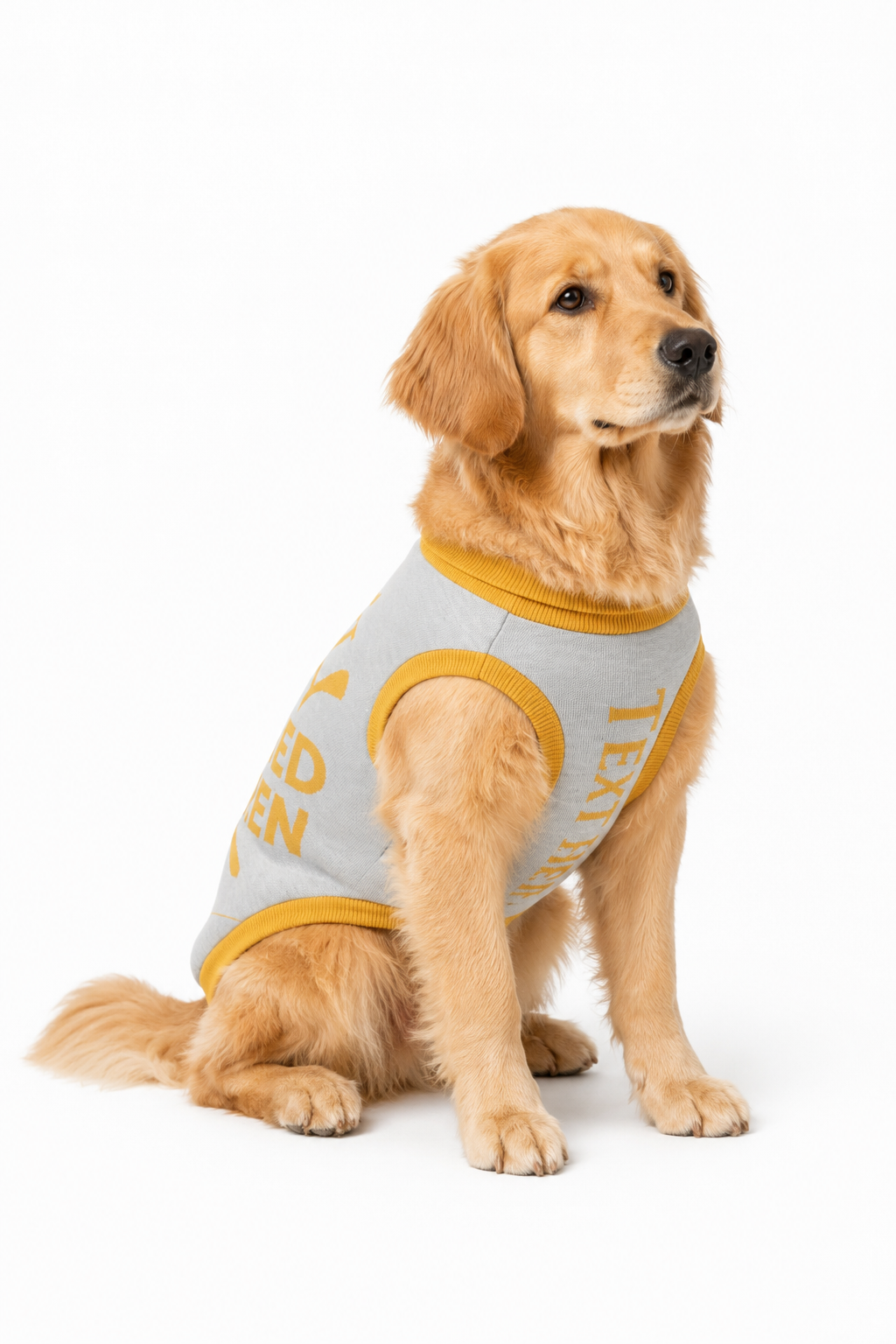 Personalized Dog sweater, Gray and Gold, “SPOILED ROTTEN” 2xs - 2xl