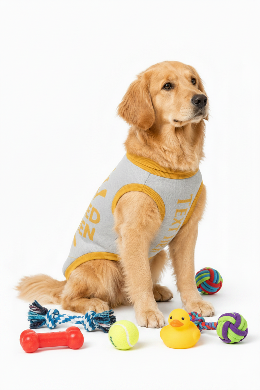 Personalized Dog sweater, Gray and Gold, Splashes with “SPOILED ROTTEN” 2xs - 2xl