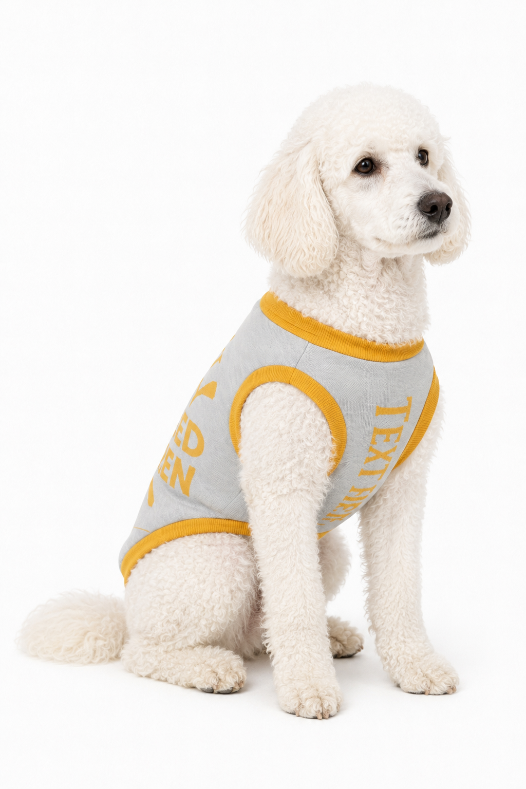 Personalized Dog sweater, Gray and Gold, Splashes with “SPOILED ROTTEN” 2xs - 2xl