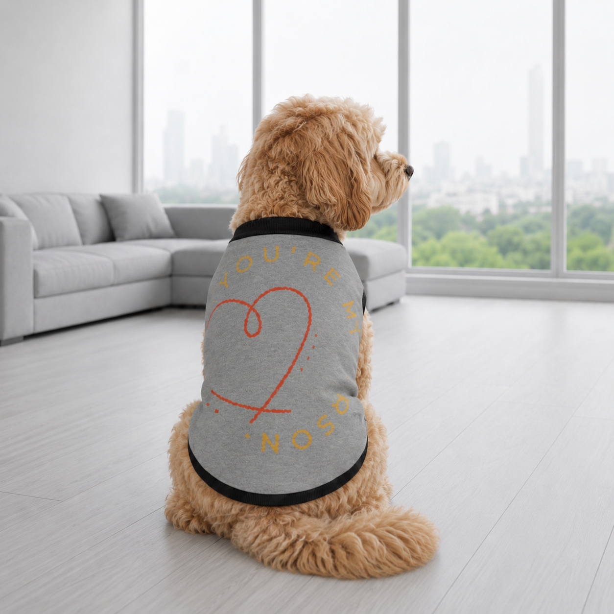 Personalized Dog Sweater, Gray and Black, "You are my Person" Size M & L
